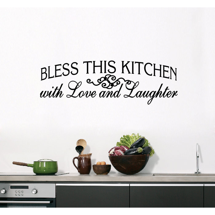 Charlton Home® Bless This Kitchen Wall Decal & Reviews Wayfair